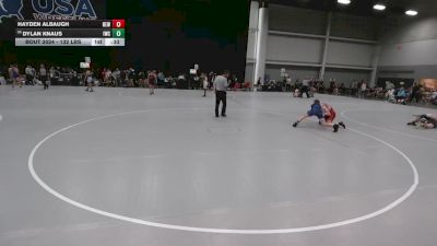 132 lbs Cons. Rd Of 16 - Dylan Knaus, ISI Wrestling Club vs Hayden Albaugh, DC Elite Wrestling