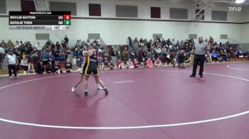 98-102 lbs 1st Place Match - Rhylin Sutton, Center Point-Urbana Girls vs Natalie Then, Western Dubuque Girls