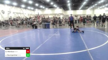 46 lbs Round Of 32 - Dakota Mendoza, Mantanona TC vs Jameson Baumgardner, Other Team