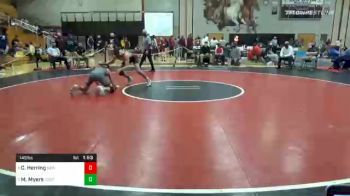 145 lbs Quarterfinal - Conner Herring, New Oxford vs Macon Myers, Central York