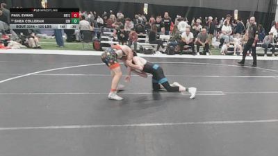 120 lbs Cons. Rd Of 16 - Paul Evans, Baton Rouge Training Center vs Shea Colleran, Izzy Style Wrestling