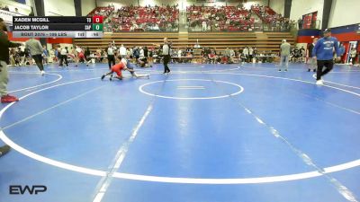 106 lbs Consi Of 4 - Xaden McGill, Tulsa Union vs Jacob Taylor, Sapulpa