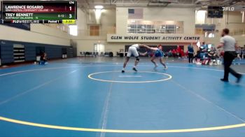 174 lbs Finals (8 Team) - Trey Bennett, Northeast Oklahoma vs Lawrence Rosario, Iowa Central Community College