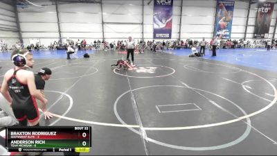 52 lbs Rd# 9- 2:15pm Saturday Final Pool - Anderson Rich, Team Michigan vs Braxton Rodriguez, SouthWest Elite