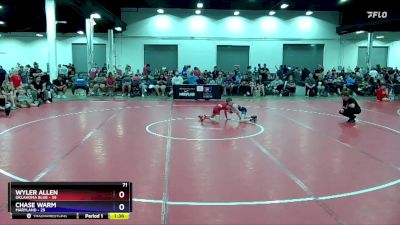 71 lbs Round 3 (8 Team) - Wyler Allen, Oklahoma Blue vs Chase Warm, Maryland