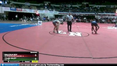 165 lbs Semis (4 Team) - Tyler Haley, Cox vs Malcolm Roy, Delaware Military Acad (DE)