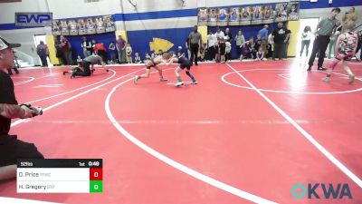 52 lbs Semifinal - Drew Price, Team Tulsa Wrestling Club vs Hayden Gregory, Tulsa Blue T Panthers