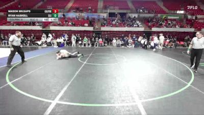 132 lbs Round 5 - 1st, 3rd, 5th, And 7th - Mason Milsaps, Conroe Woodlands College Park vs Ryan Haskell, Southlake Carroll