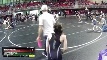 32-38 lbs Semifinal - Korra Crane, Maxwell Jr. Cats Wrestling vs Ashtyn Dostal, Howells-Dodge