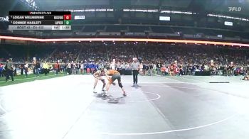 D1-132 lbs Champ. Round 1 - Conner Haslett, Lapeer vs Logan Welmerink, Rockford