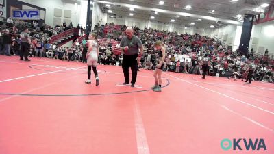 62 lbs Rr Rnd 1 - Laneigh Jo Cartwright, Midwest City Bombers Youth Wrestling Club vs Camberleigh Hausner, Sperry Wrestling Club