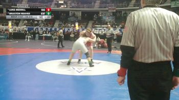 7A 215 lbs Quarterfinal - Braxton Reaves, Hewitt-Trussville vs Luke Merrill, Vestavia Hills