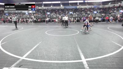 80 lbs Quarterfinal - Albie Cook, Hoisington Jr Cardinals vs Ari Johnson, Sebolt Wrestling Academy