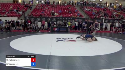 71 kg Cons 16 #1 - Mason Ketcham, New York vs Benjamin Weader, Integrity Wrestling Club