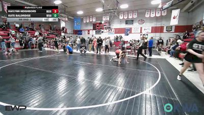 83 lbs Rr Rnd 1 - Kai'lynn Neighbors, Muskogee Rougher Youth Wrestling vs Kate Baldridge, Wyandotte Youth Wrestling