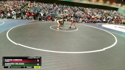 135 lbs Champ. Round 2 - Karianna Delgado, Inderkum vs Alexxis Cordova, Lassen