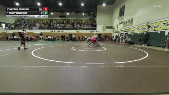 144 lbs Champ. Round 1 - Jonathan Foreman, San Jacinto Valley Academy vs Jonny Barbosa, Redondo Union