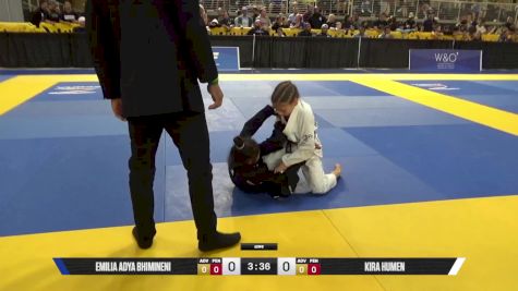 Kira Humen vs Emilia Adya Bhimineni 2025 Pan Kids Jiu-Jitsu IBJJF Championship