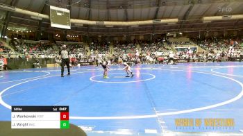 52 lbs Quarterfinal - Jax Wankowski, Fort Zumwalt vs Jaxson Wright, Bartlesville Wrestling Club