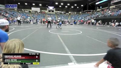 58 lbs Cons. Round 2 - Memphis Weaver, Team Lightning Wrestling Club vs Amos Meyer, Halstead Wrestling Club