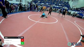 75 lbs Semifinal - Maximus Gray, Division Bell Wrestling vs Chance King, Choctaw Ironman Youth Wrestling