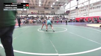120 lbs Cons. Round 3 - Amiyah Simmons, Heritage (Brentwood) vs Samantha Yepez, Deer Valley