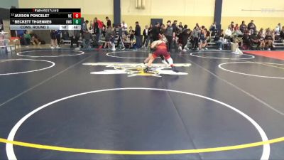 95 lbs Cons. Round 3 - Beckett Thoennes, Bison Wrestling Club vs Jaxson Poncelet, MN Elite