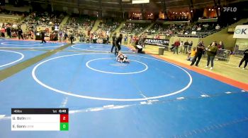 46 lbs Round Of 16 - Urijah Bolin, Sallisaw Takedown Club vs Eleanor Gann, Locust Grove Youth Wrestling