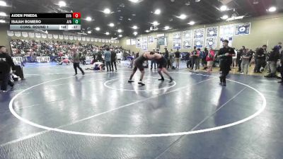 285 lbs Cons. Round 1 - Aiden Pineda, Simi Valley vs Isaiah Romero, Ayala