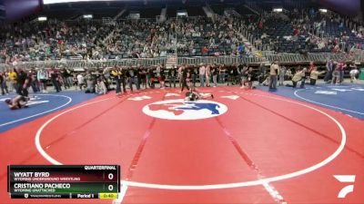 71 lbs Quarterfinal - Cristiano Pacheco, Wyoming Unattached vs Wyatt Byrd, Wyoming Underground Wrestling