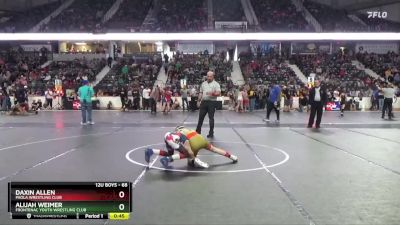 68 lbs Cons. Round 3 - Alijah Weimer, Frontenac Youth Wrestling Club vs Daxin Allen, Paola Wrestling Club