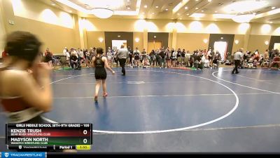 105 lbs Cons. Round 2 - Kenzie Trush, Bear River Wrestling Club vs Madyson North, Wasatch Wrestling Club