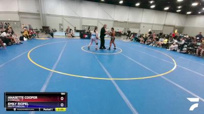 180 lbs Round 5 (6 Team) - Anasette Cooper, N Carolina vs Emily Riopel, South Carolina
