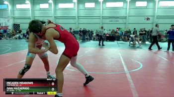 132 lbs Round 5 (10 Team) - Ivan Mazaerigo, GT Alien - 2 vs Micaden Meadows, Tar River WC