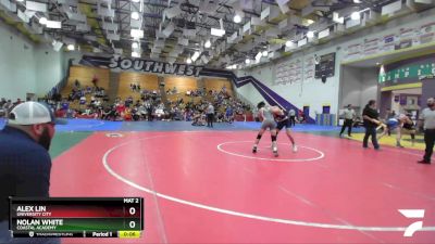 150 Boys Cons. Round 4 - Nolan White, Coastal Academy vs Alex Lin, University City