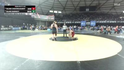 Boys 1B/2B 215 Cons. Round 2 - Blake Burkett, Winlock vs Blake Chuckelnaskit, Lake Roosevelt
