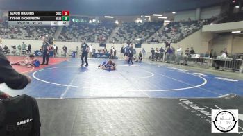 92 lbs Consolation - Jaxon Higgins, Choctaw Jh vs Tyson Dickerson, Blue Devil Wrestling