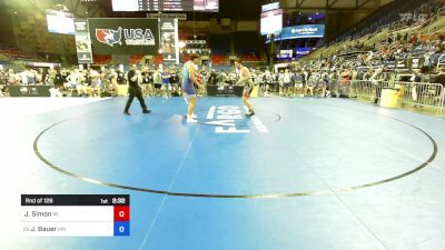 285 lbs Rnd Of 128 - Joel Simon, MI vs Jack Bauer, MN