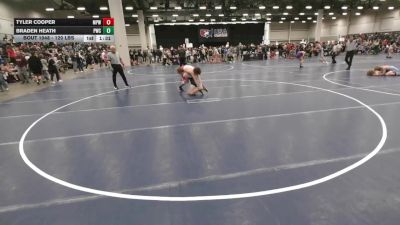 120 lbs Champ. Rd Of 64 - Tyler Cooper, Michigan Premier WC vs Braden Heath, Piedmont Wrestling Club