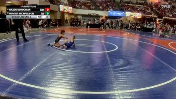 40 lbs Champ. Round 2 - Hazen Bloodman, Remnant Wrestling Club vs Hunter Michaelson, Elkhorn Wrestling