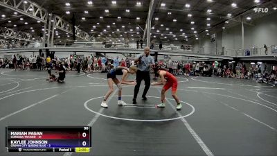 90 lbs Round 6 (8 Team) - Mariah Pagan, Cordoba Trained vs Kaylee Johnson, Crown City Queens Blue