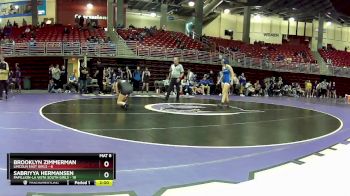 135 lbs Round 2 (8 Team) - Brooklyn Zimmerman, Lincoln East Girls vs Sabriyya Hermansen, Papillion-La Vista South Girls