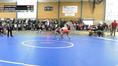 165 lbs Consi Of 16 #2 - Jaiydeth Cruz, Cranston West vs Sam Masanz, Lincoln