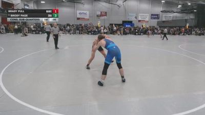 144 lbs Cons. Sub-quarters - Brody Page, SPAR Wrestling Academy vs Brady Full, Mat Assassins Wrestling Club