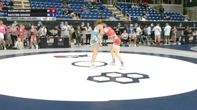 110 lbs Cons. Sub-rd Of 32 - Allison LeBlanc, Wyoming vs Raylynn Woods, Nevada