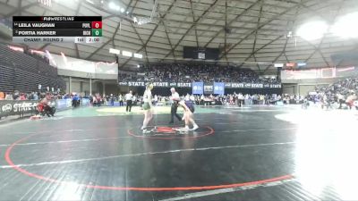 Girls 4A 155 lbs Champ. Round 2 - Portia Harker, Richland (Girls) vs Leila Vaughan, Puyallup (Girls)