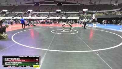 Rookie K-2 64 1st Place Match - Rhett Prather, Poquoson Athletic Association vs Quincy Sheridan, Tabb Wrestling Club