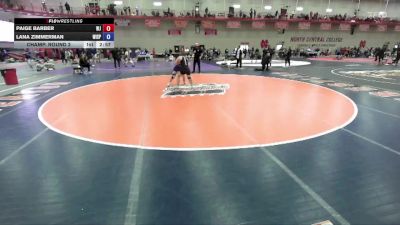 145 B Champ. Round 2 - Paige Barber, William Jewell College vs Lana Zimmerman, Wisconsin-Stevens Point