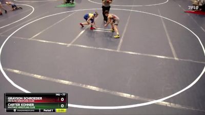 77 lbs Champ. Round 1 - Carter Kohner, Hastings Wrestling Club vs Grayson Schroeder, MN Elite Wrestling Club