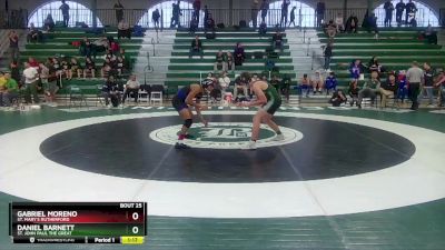 132 lbs Champ. Round 1 - Daniel Barnett, St. John Paul The Great vs Gabriel Moreno, St. Mary`s Rutherford